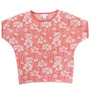Cynthia Rowley Coral crop sweater size xs